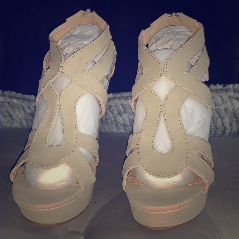 Beige Wedges
